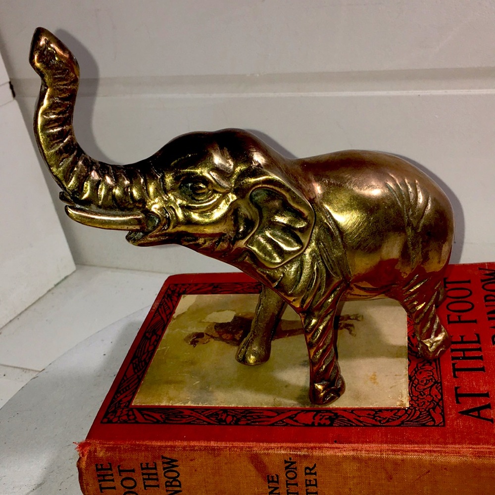 Vintage brass elephant